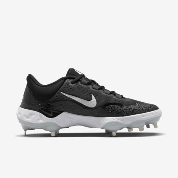 Nike Mens Alpha Huarache Elite 4 Low Metal Baseball Cleats, DJ6521-001 Black Siz